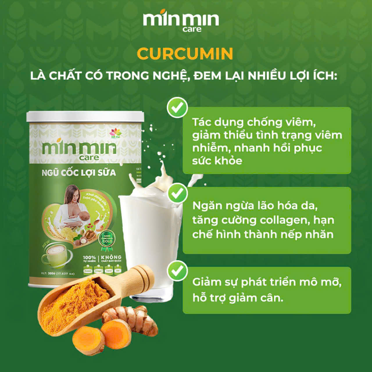 Ngũ cốc lợi sữa 38 loại hạt Min Min care
