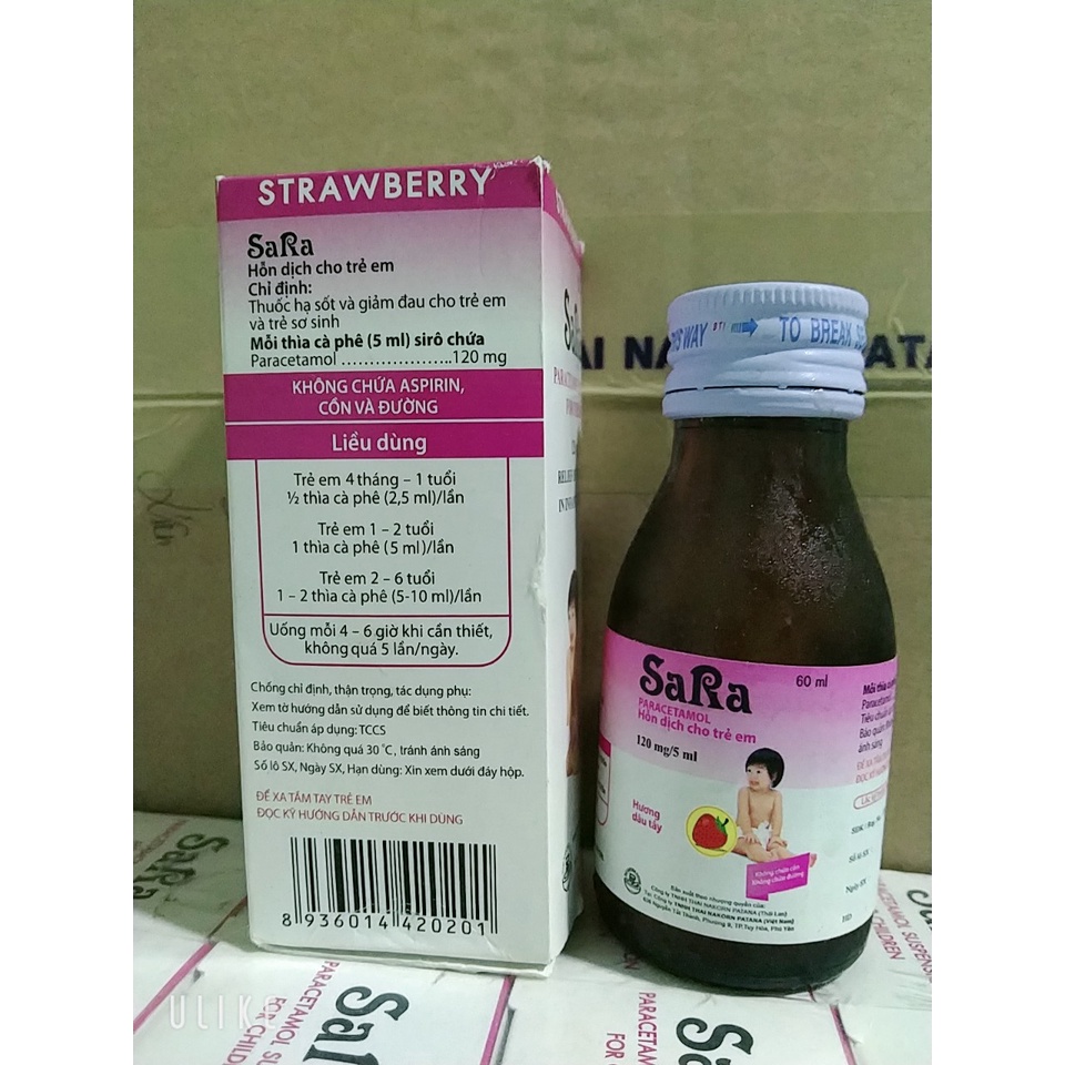 Siro Dâu SaRa - Chai 60ml.