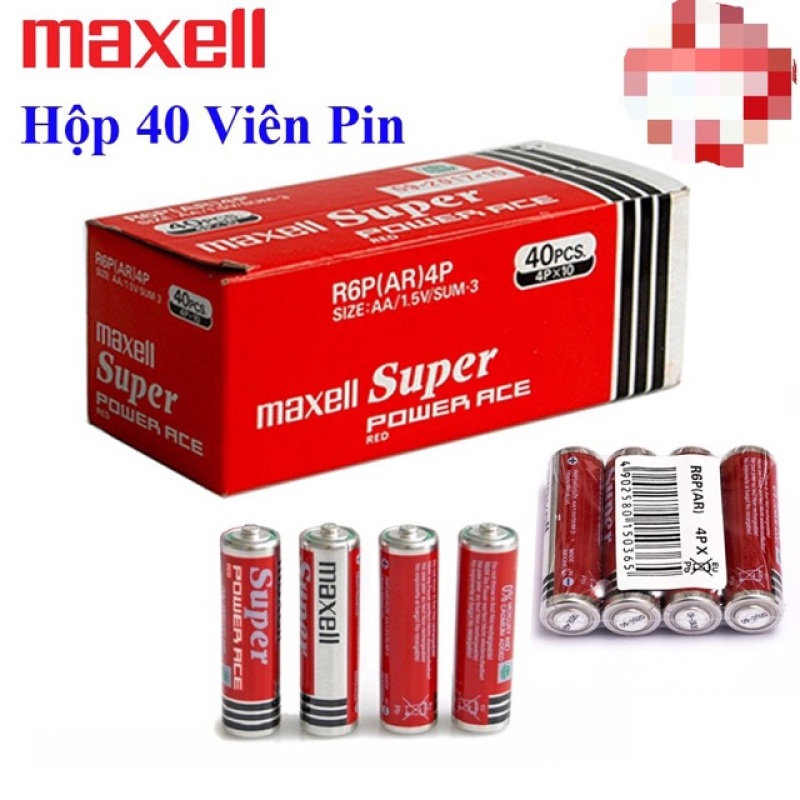 Pin tiểu Maxell AA ( 2A ) 20 viên 40 viên giá rẻ