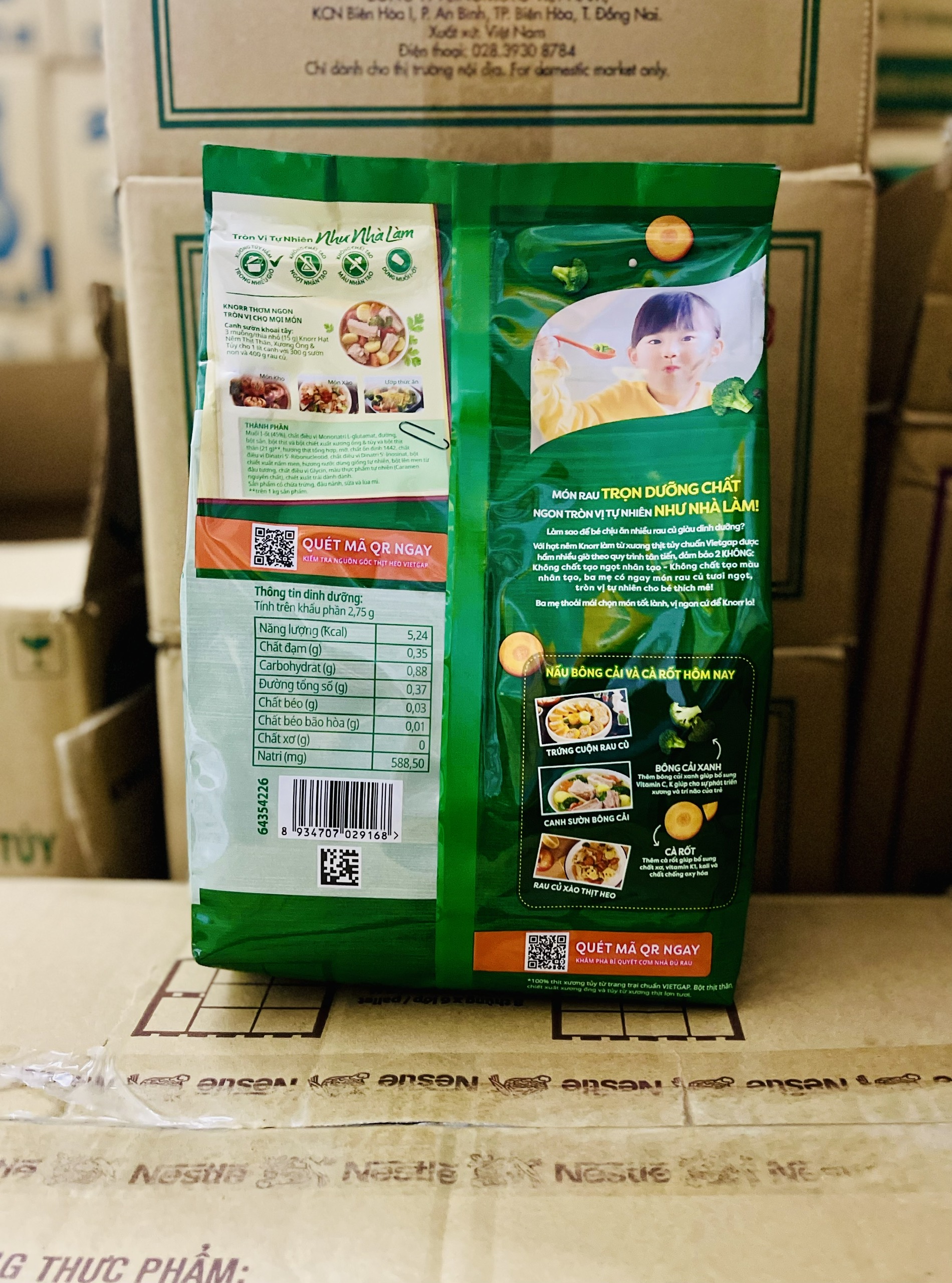 (MẪU MỚI) Hạt nêm Knorr/Chinsu gói (1.8kg)