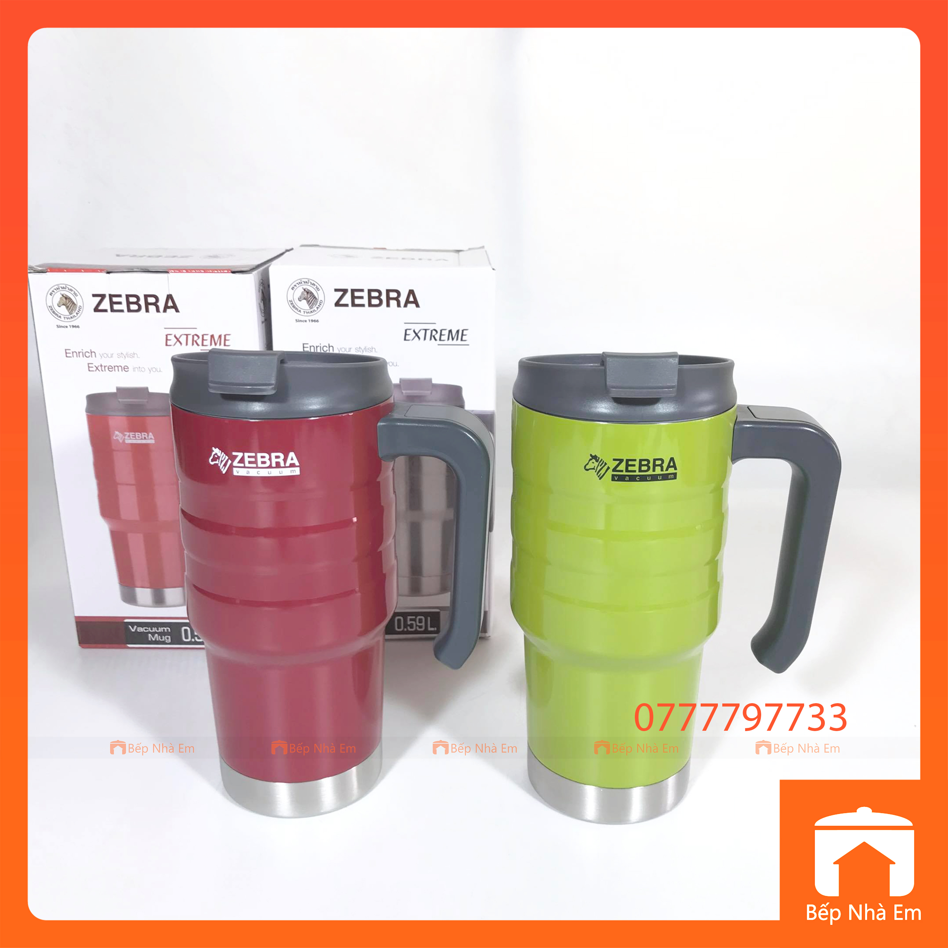 Ca Giữ Nhiệt ZEBRA Extreme 0.59L (Inox 304) - 112902. Nhập Khẩu Thái Lan
