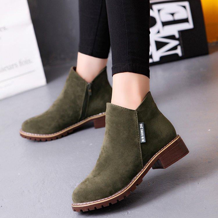 Boot cổ thấp da lộn xinh xắn