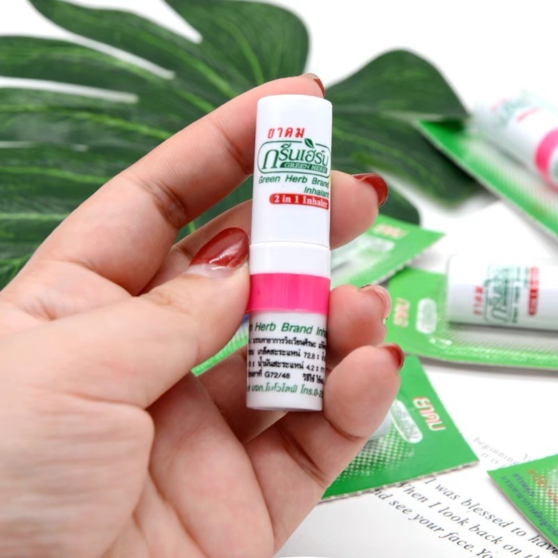 Ống Dầu Hít Thông Mũi Bạc Hà Green Herb Thái Lan