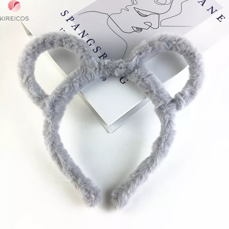 Băng đô tai gấu lông xù mềm siêu cute - kireicos
