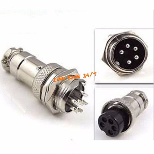 ĐẦU JACK TAY HÀN 5P (JACK GX16-5P)