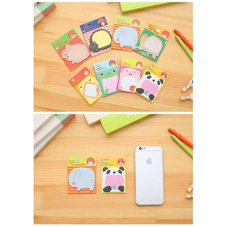 COMBO 4 TẬP GIẤY NOTE HÌNH THÚ DỄ THƯƠNG