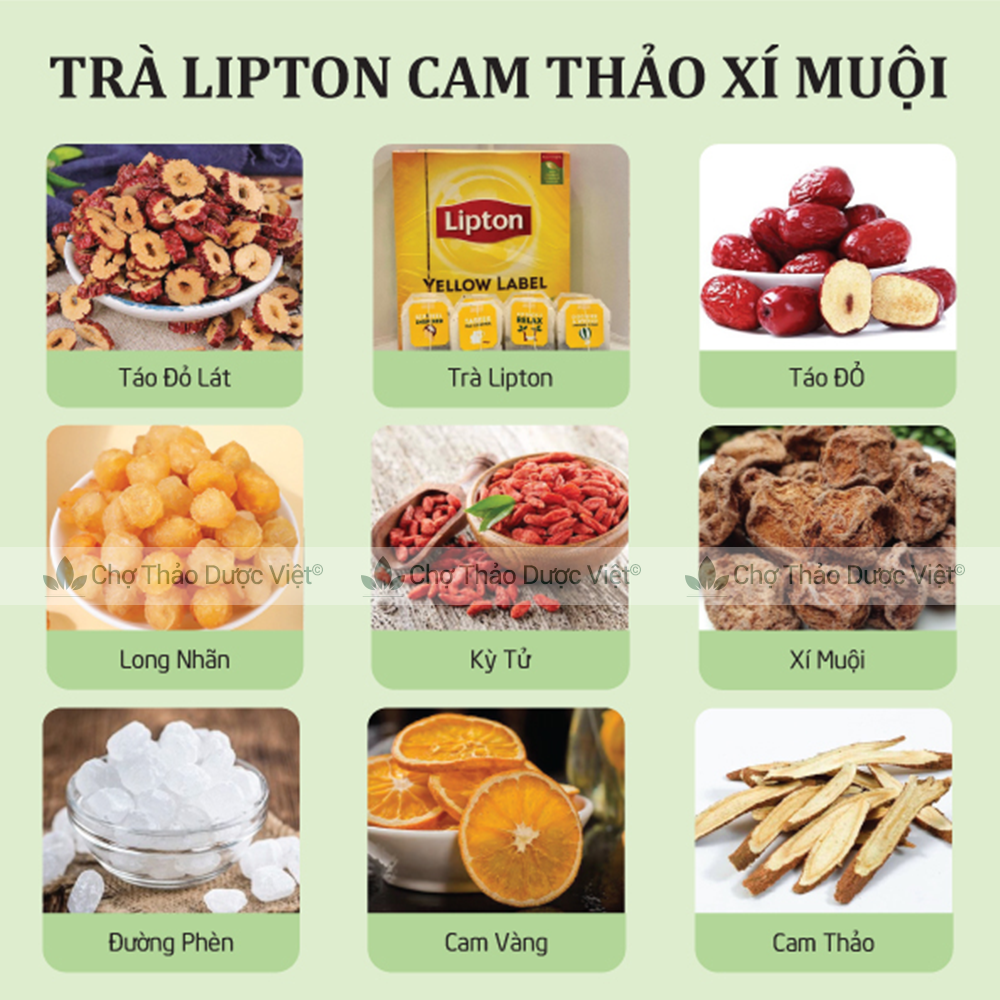 5 Set Trà Lipton Xí Muội Cam Thảo (10 Vị Mix Sẵn)