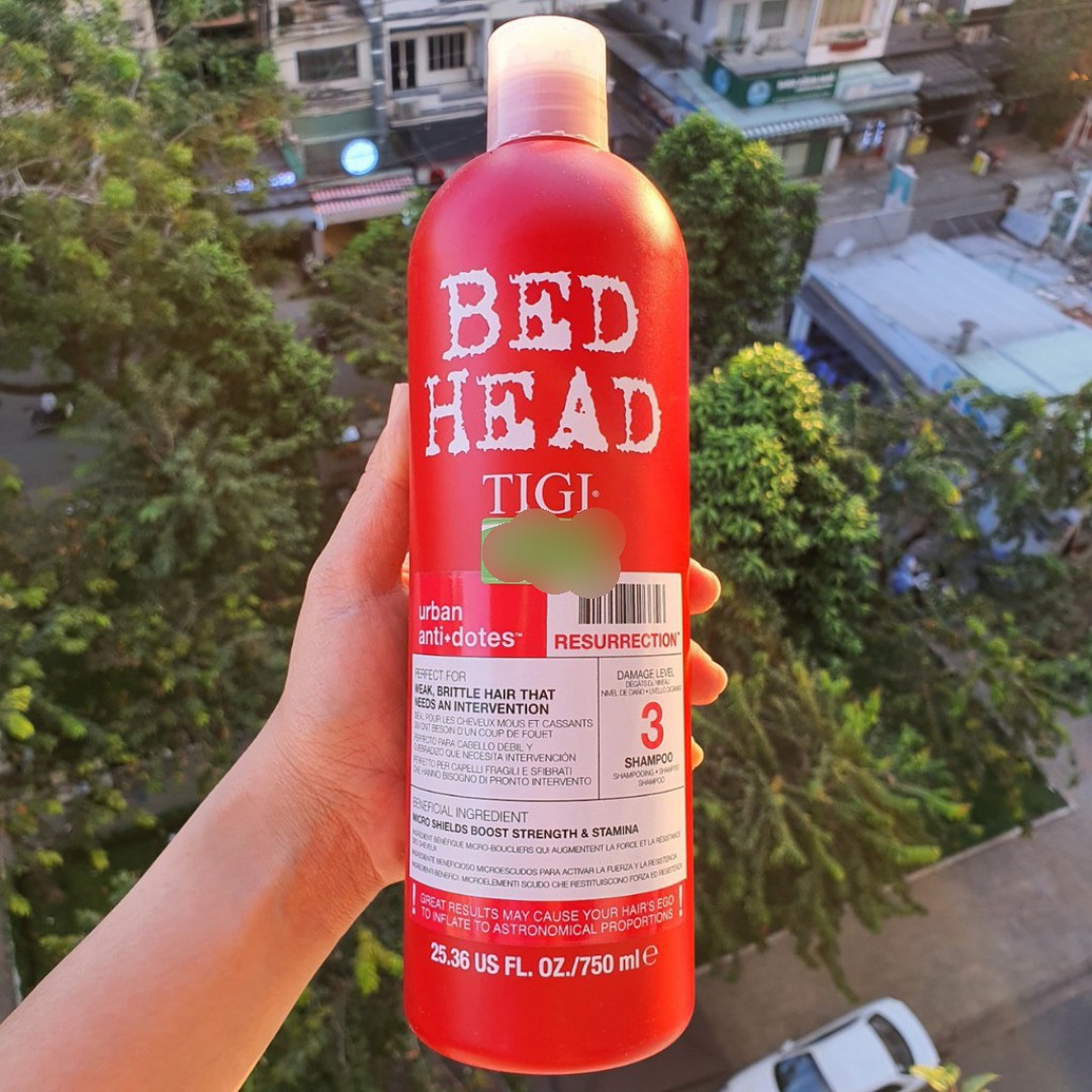 Cặp dầu gội xã tigi bed head 750ml x2 đỏ , phục hồi tóc hư tổn nặng , dưỡng ẩm , mềm mượt tóc