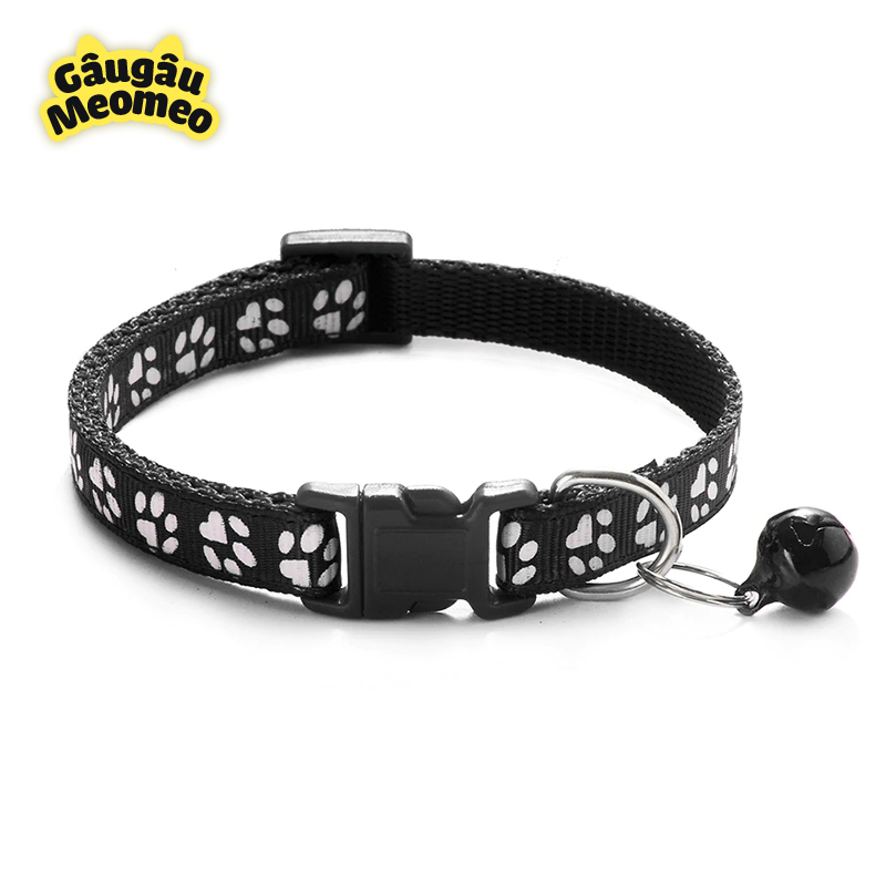 Vòng cổ chó mèo có chuông (Dài: 20-35cm; rộng: 1cm)