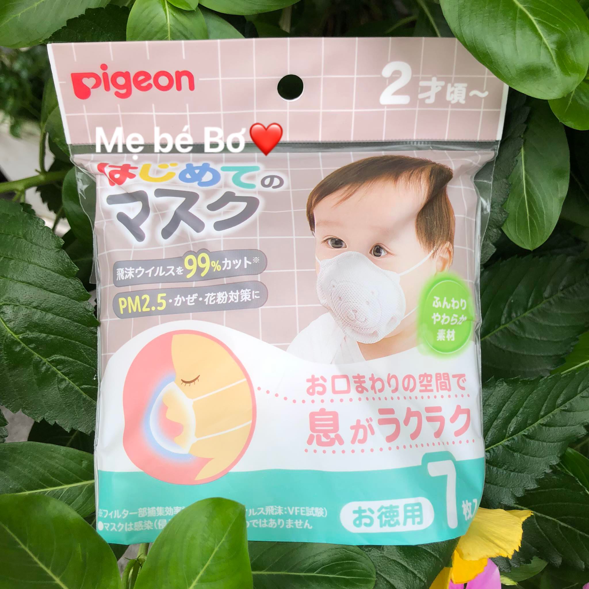 Khẩu trang pigeon gấu nhật cho bé