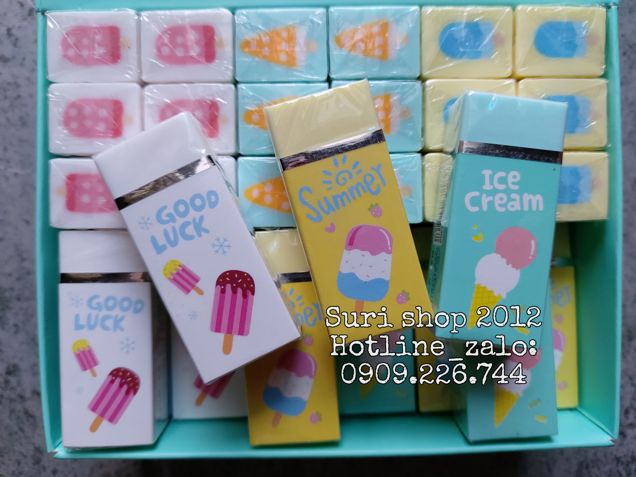 Combo 3 cục gôm tẩy bút chì xịn hình họa tiết siêu cute ( mẫu giao ngẫu nhiên )