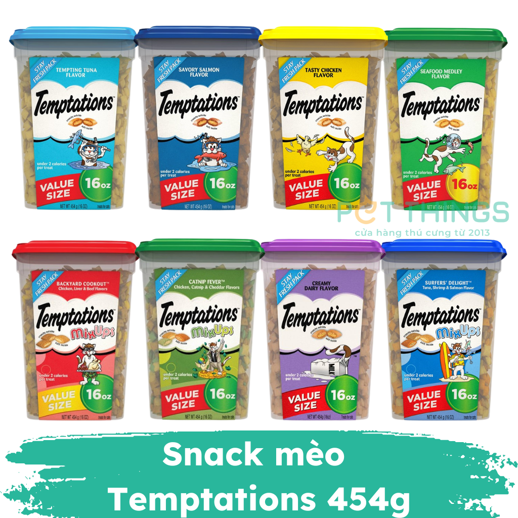 Bánh thưởng cho mèo Temptations 454g