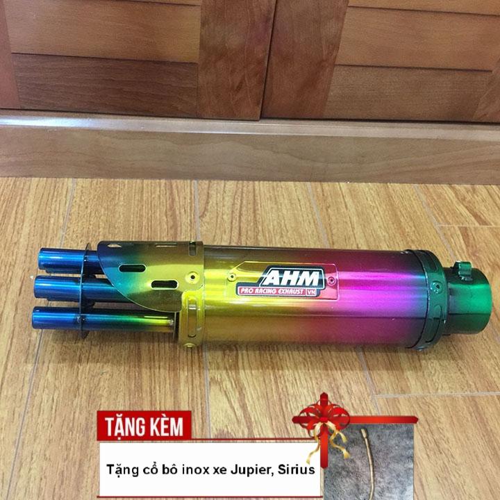 [TẶNG KÈM CỔ BÔ SIRIUS, JUPITER ] Ấn tượng từ cái nhìn đầu tiên với ống xả bô AHM 7 màu dành cho dân chơi độ xe siêu chất G146-KMSA