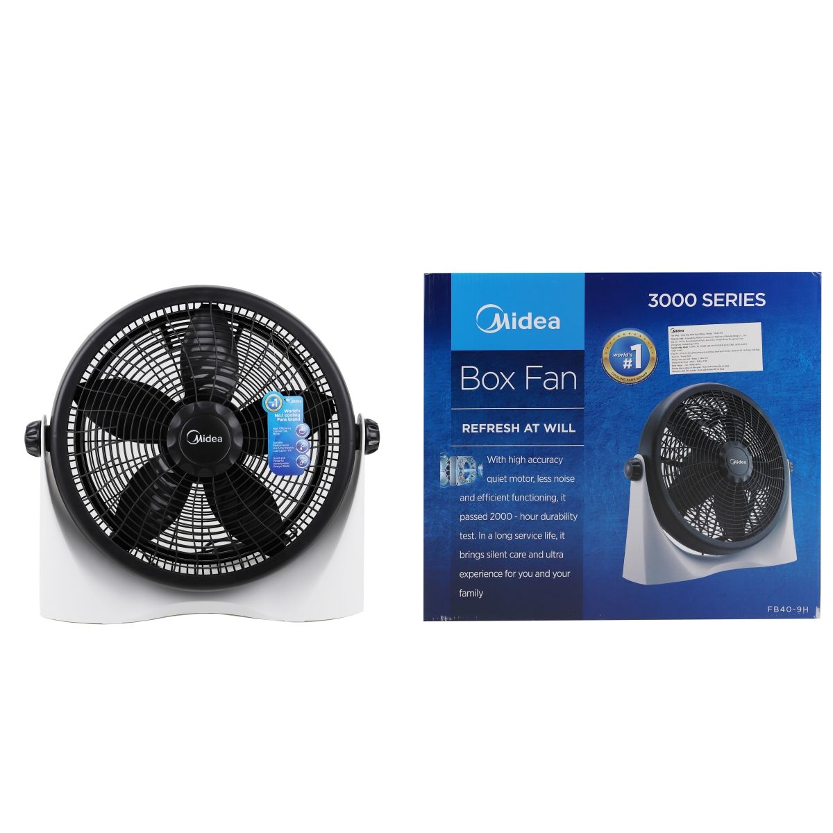 Quạt hộp Midea FB40-9H (Công suất 55W, 5 cánh, Chỉnh Gió 3 Tốc Độ)
