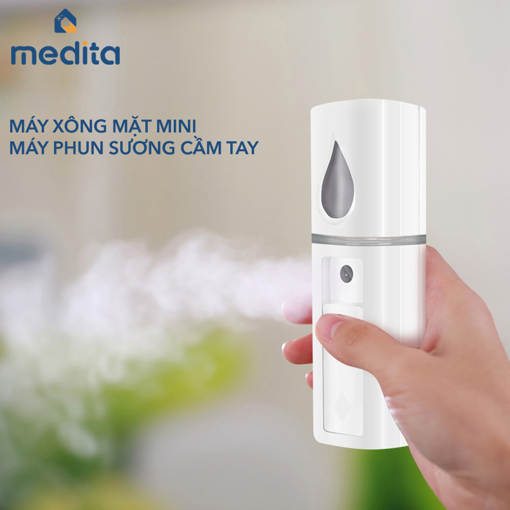 [HCM] Máy Phun Sương Nano Cầm Tay Máy Xông Mặt Nano Mini 20ml Hình Trái Tim Hỗ Trợ Dưỡng Da