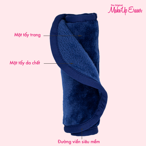 Khăn tẩy trang và tẩy da chết siêu mềm mịn MakeUp Eraser bản Xanh Hoàng Gia Royal Navy