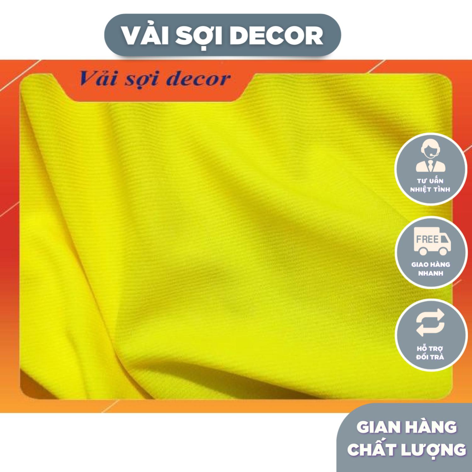 Vải màu vàng ( khổ vải 1,6m )
