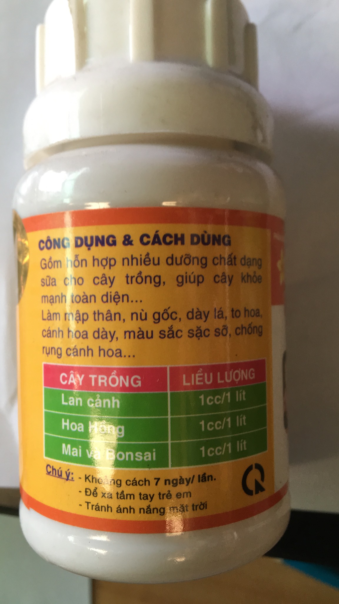Phân bón lá sữa dinh dưỡng cây trồng lọ 100ml