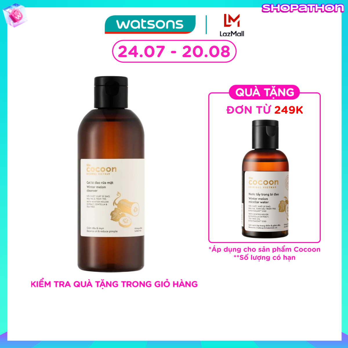 Gel Rửa Mặt Cocoon Winter Melon Cleanser Bí Đao 310ml
