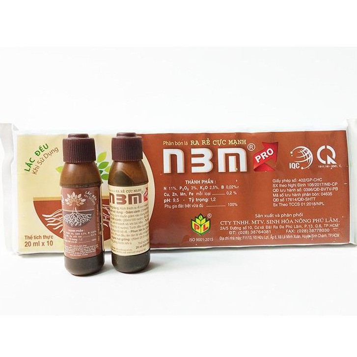 Phân Bón Lá ra rễ cực mạnh N3M Pro (vỉ 10 chai 20ml)