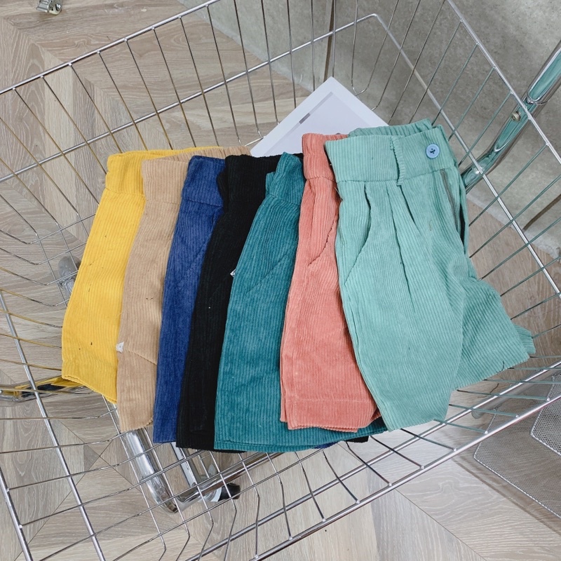 QUẦN SHORT NHUNG TĂM NHIỀU MÀU MS10001 -  5Fox store