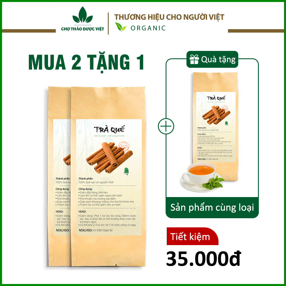 Trà quế túi lọc (Giải cảm, giữ ấm cơ thể,kiểm soát cân nặng) - Chợ Thảo Dược Việt