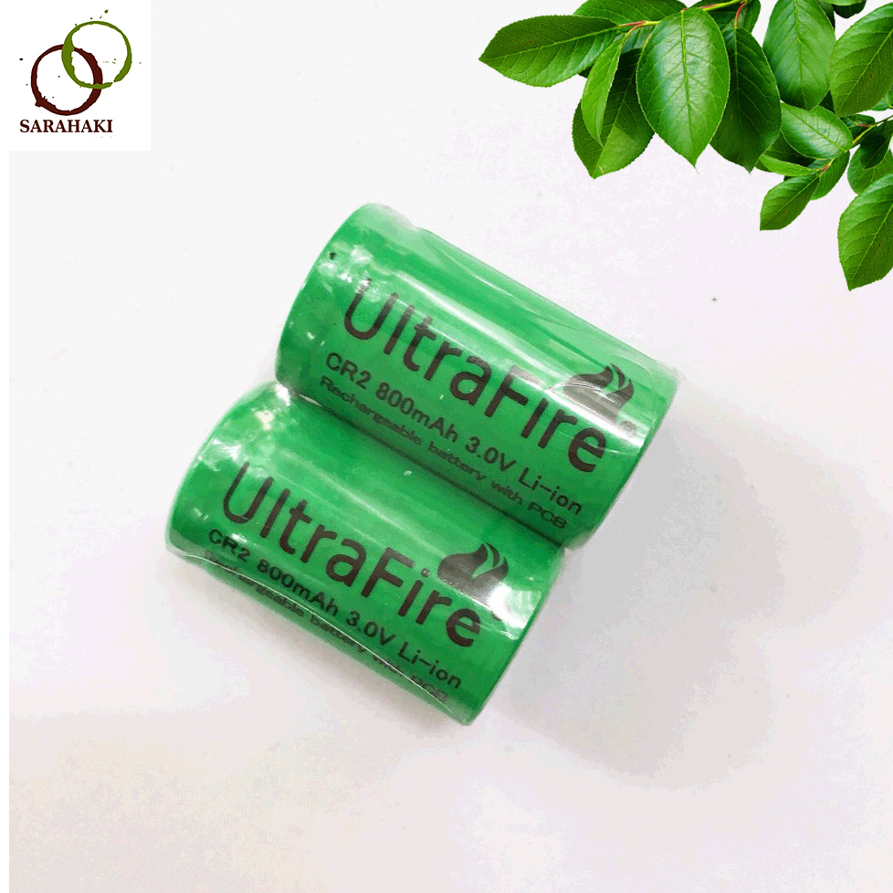 Combo 2  viên pin sạc CR2 UltraFire 3V, pin sạc CR2 máy ảnh chính hãng