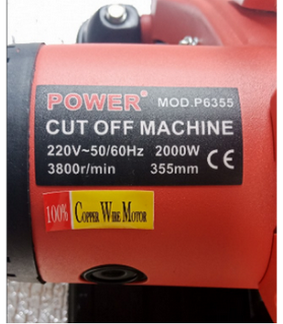 Máy cắt sắt Power P6355 - siêu khỏe - Máy cắt sắt.