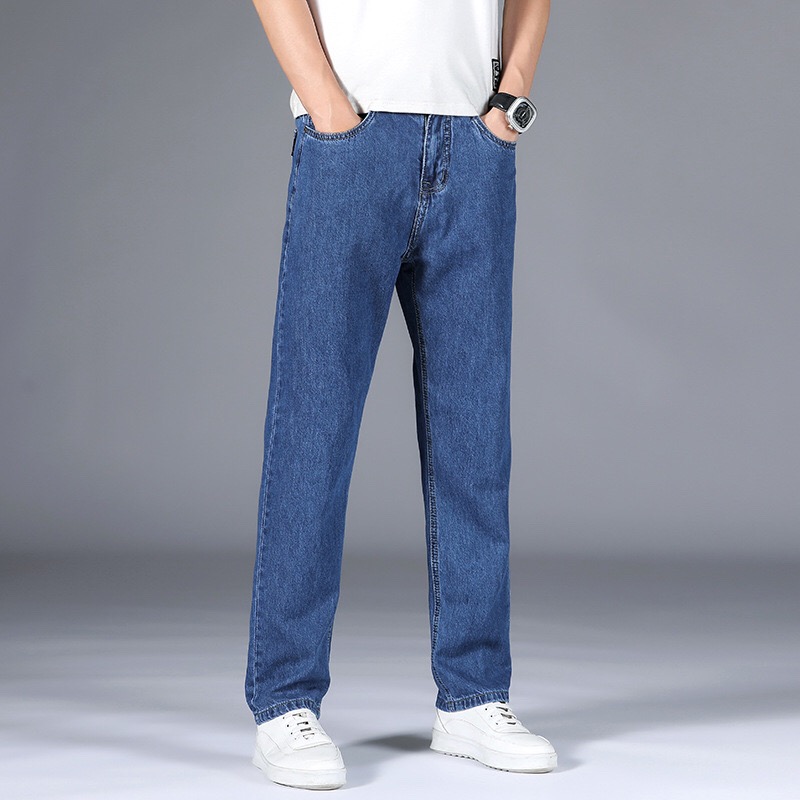 Quần Jeans Nam ống suông 3 màu Cao cấp Vải Dày Đẹp Quần jean nam ống rộng