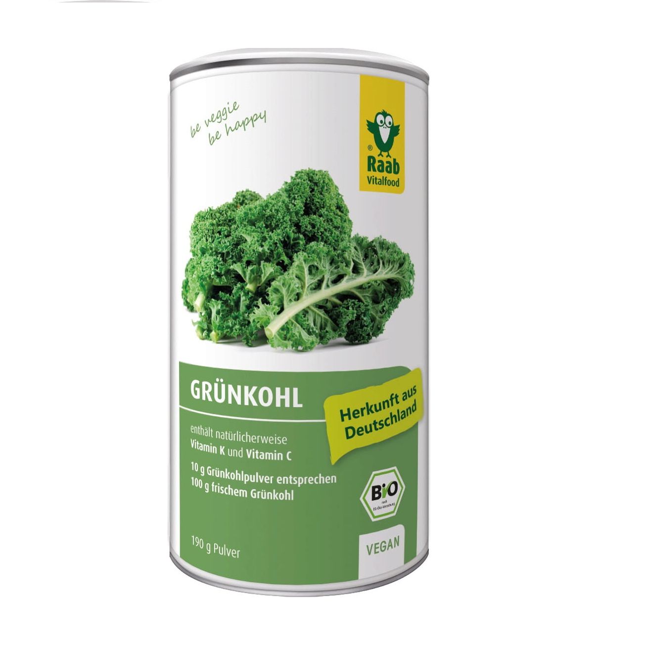 Bột cải xoắn kale hữu cơ 190gr - Raab