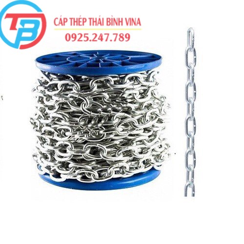 [HCM]Dây Xích INOX 304 phi 3, phi 4, phi 5, phi 6, phi 8, phi 10 cáp thép giá sỉ