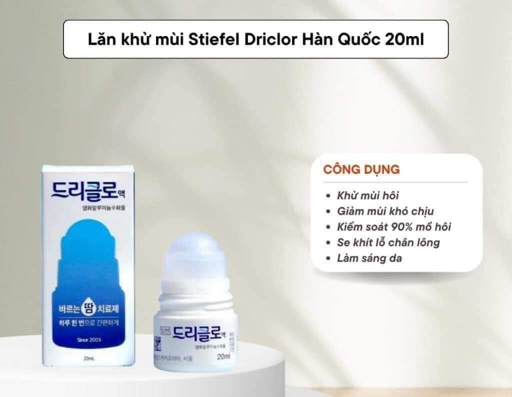 [Driclor] Lăn nách khử mùi  số 1 Hàn Quốc Driclor