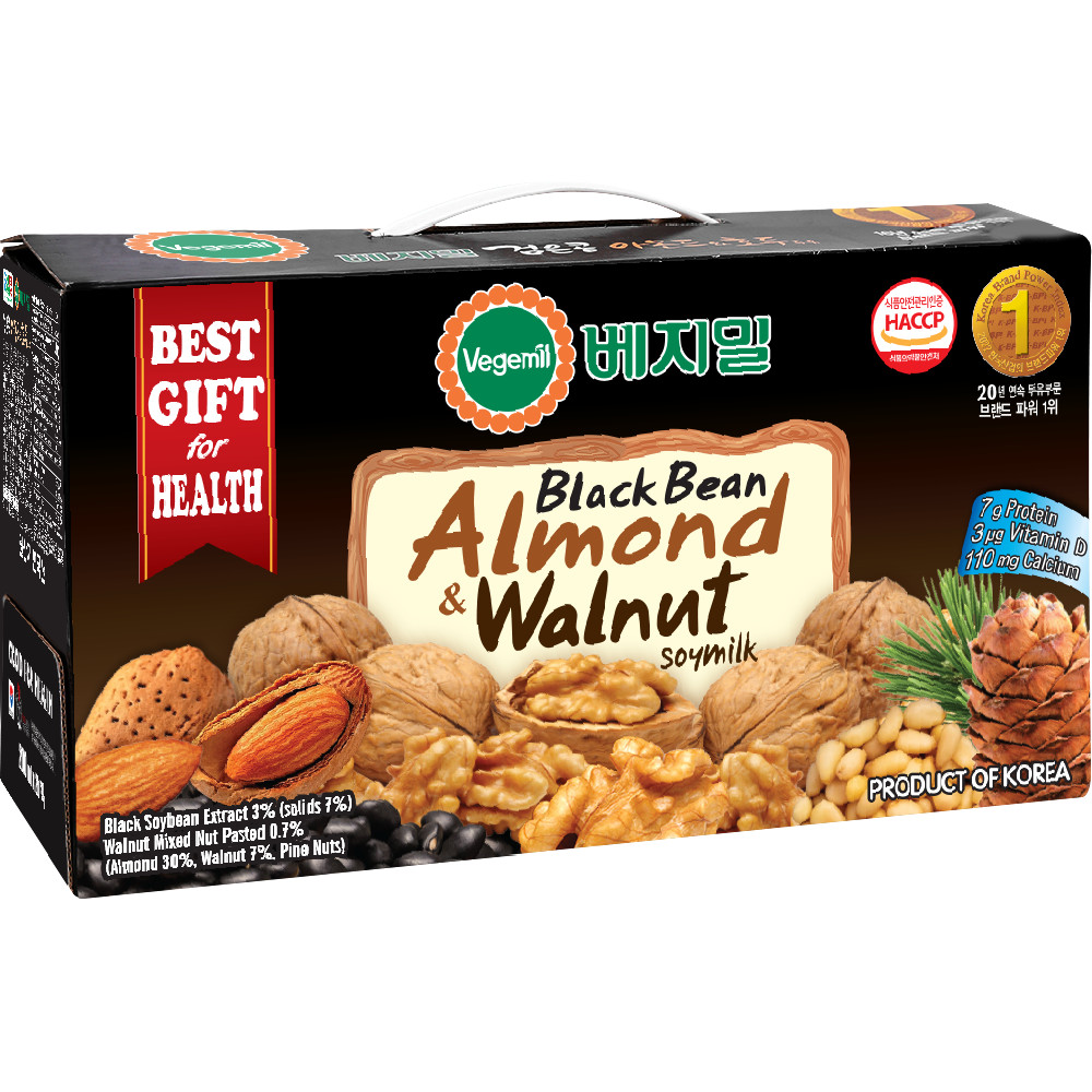 Vegemil - Black Beans, Almond & Walnut Soymilk 200ml (15 bags/boxes)