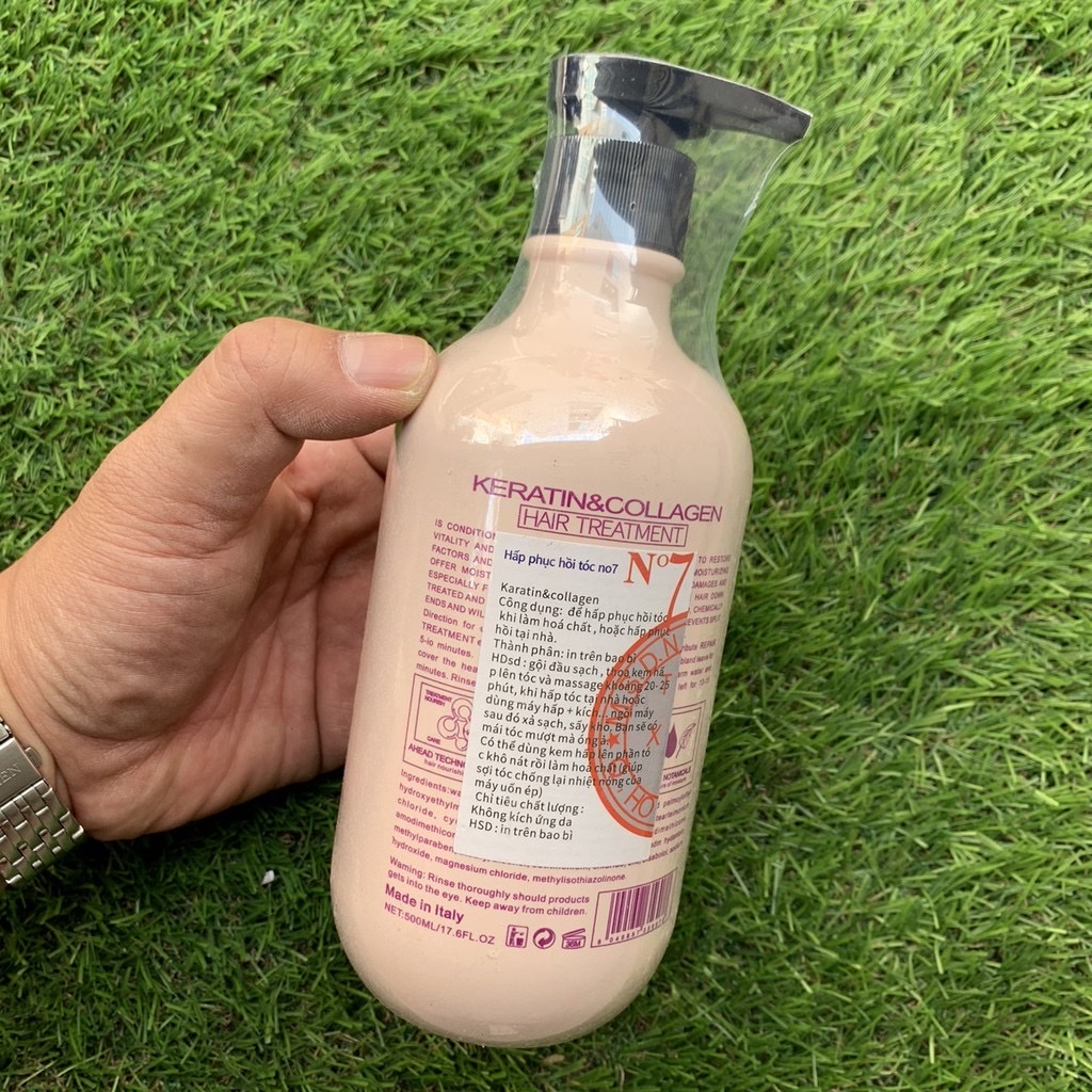 [HCM]Kem ủ tóc phục hồi N7 Keratin Protein mềm mượt 500ml