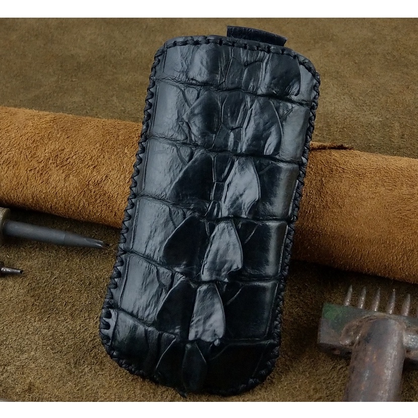Bao da có dây rút Nokia 8800 handmade da cá sấu thật