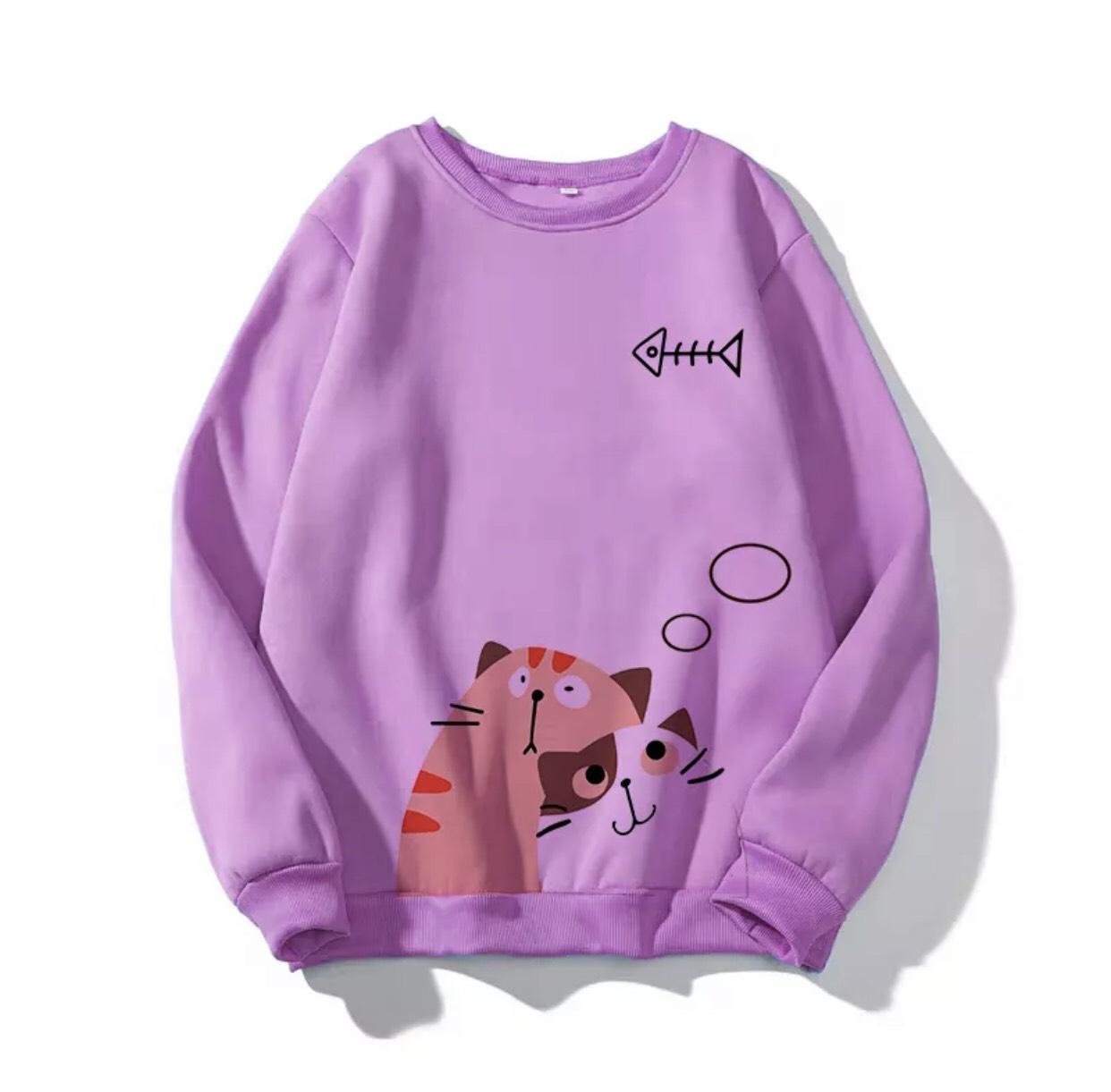 ÁO SWEATER IN MÈO DỄ THUƠNG CỰC CHẤT