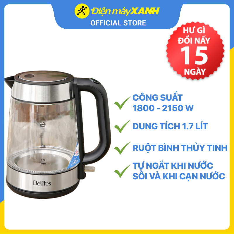 Bình đun siêu tốc Delites 1.7 lít FD-625