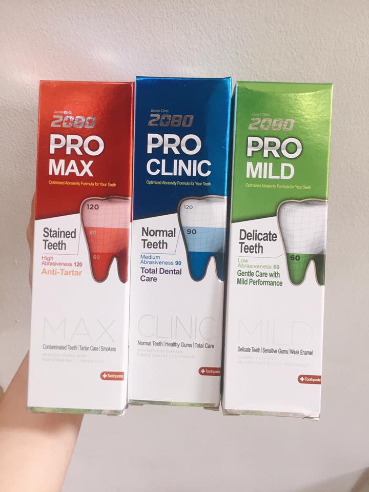 Kem đánh răng giảm ê buốt và mòn răng 2080 Pro Max Sensitive Hàn Quốc 125g