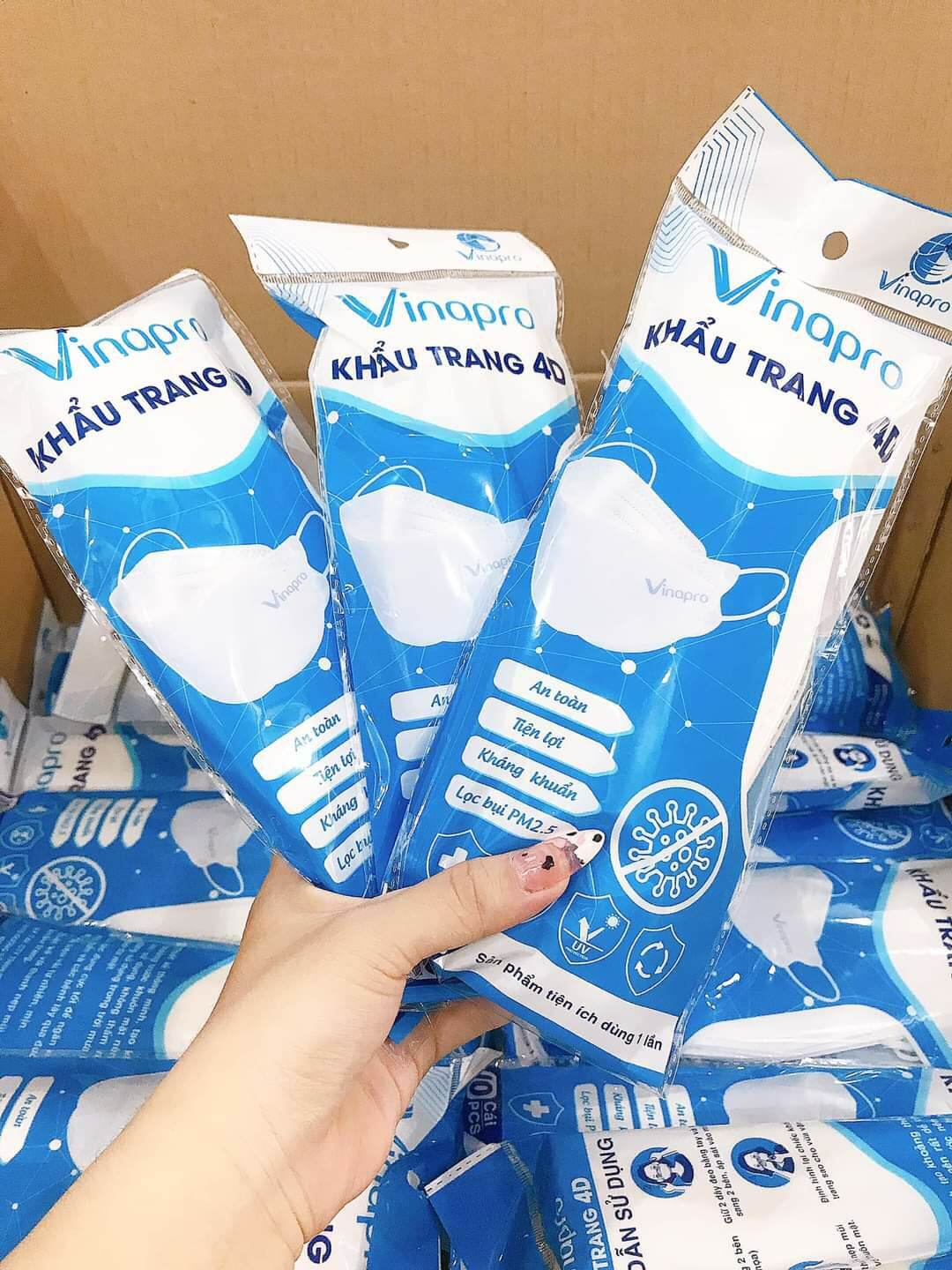 1 bịch khẩu trang vinapro 4D, KF94 (1 bịch 10 cái)