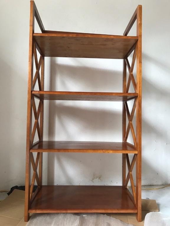 [HCM]Kệ sách 5 tầng 65cm chữ x (màu vàng cánh gián)