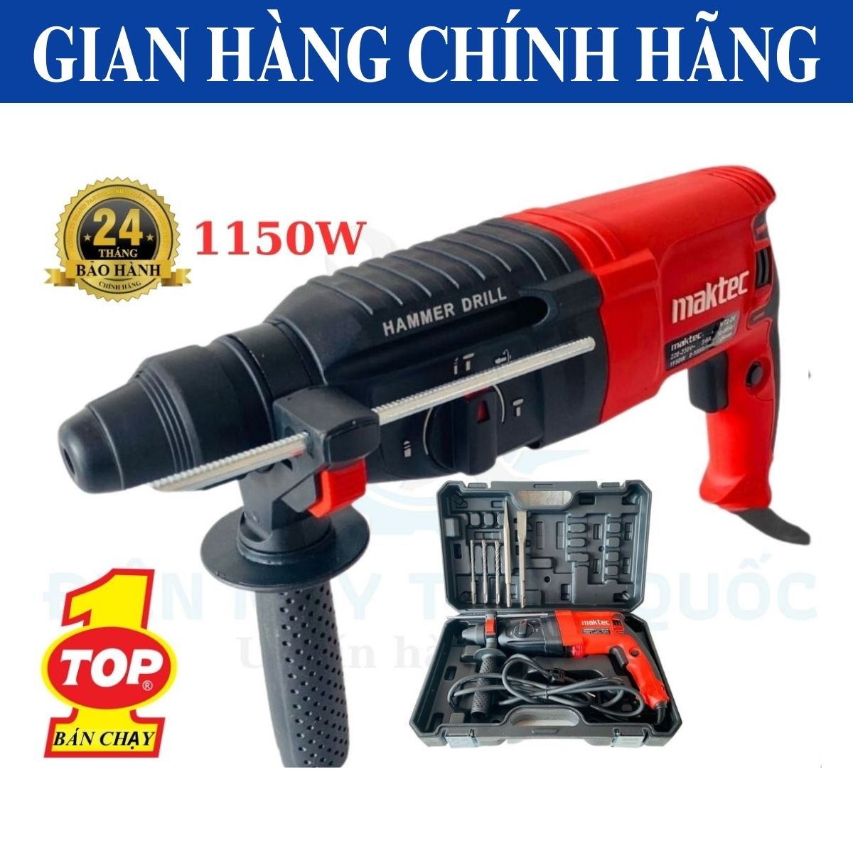Máy khoan đục bê tông Maktec Công suất 800W - Khoan bê tông Maktec 3 chức năng chính hãng - Đục bê tông