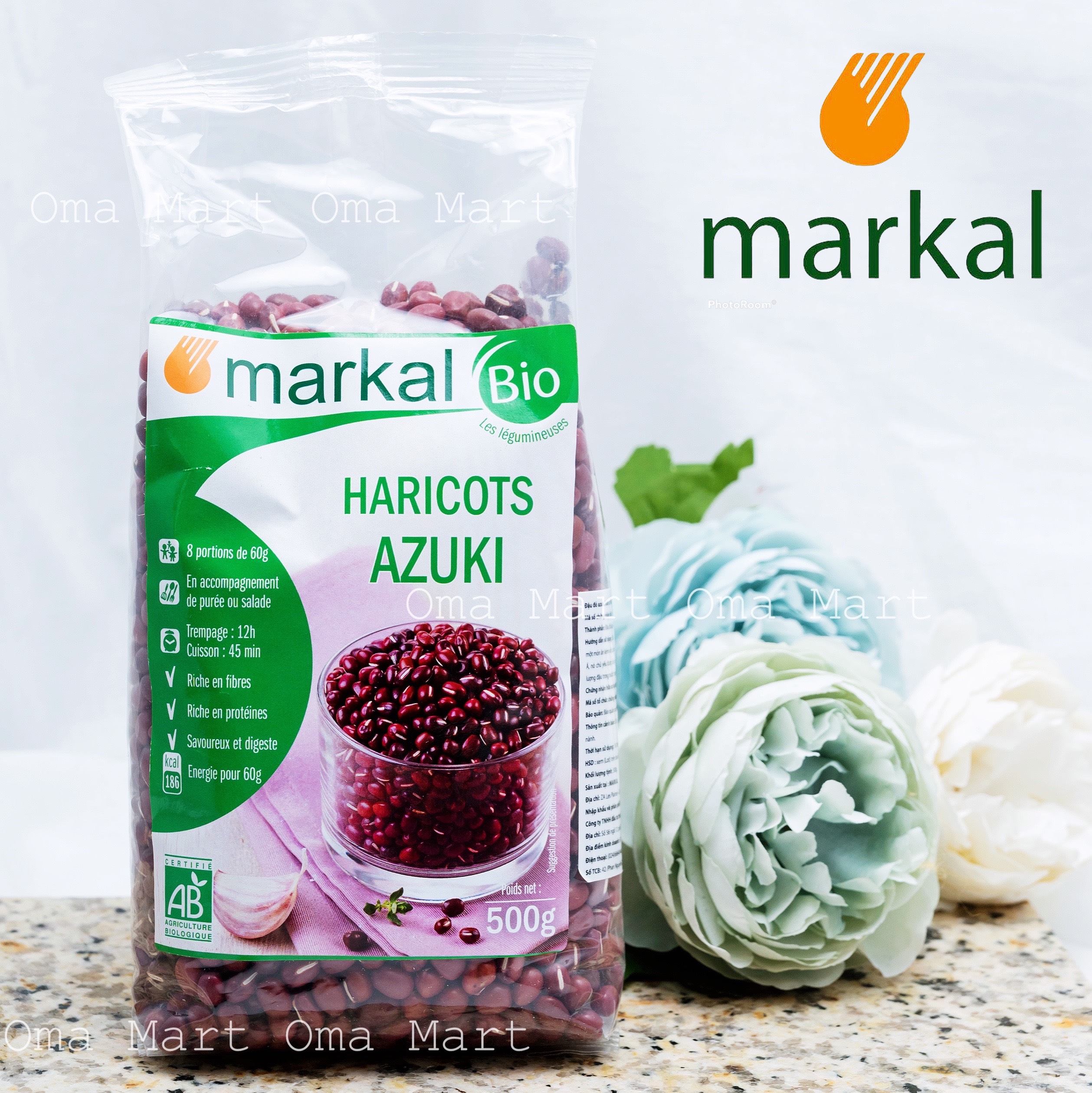 Đậu Đỏ Hữu Cơ Azuki Markal 500g