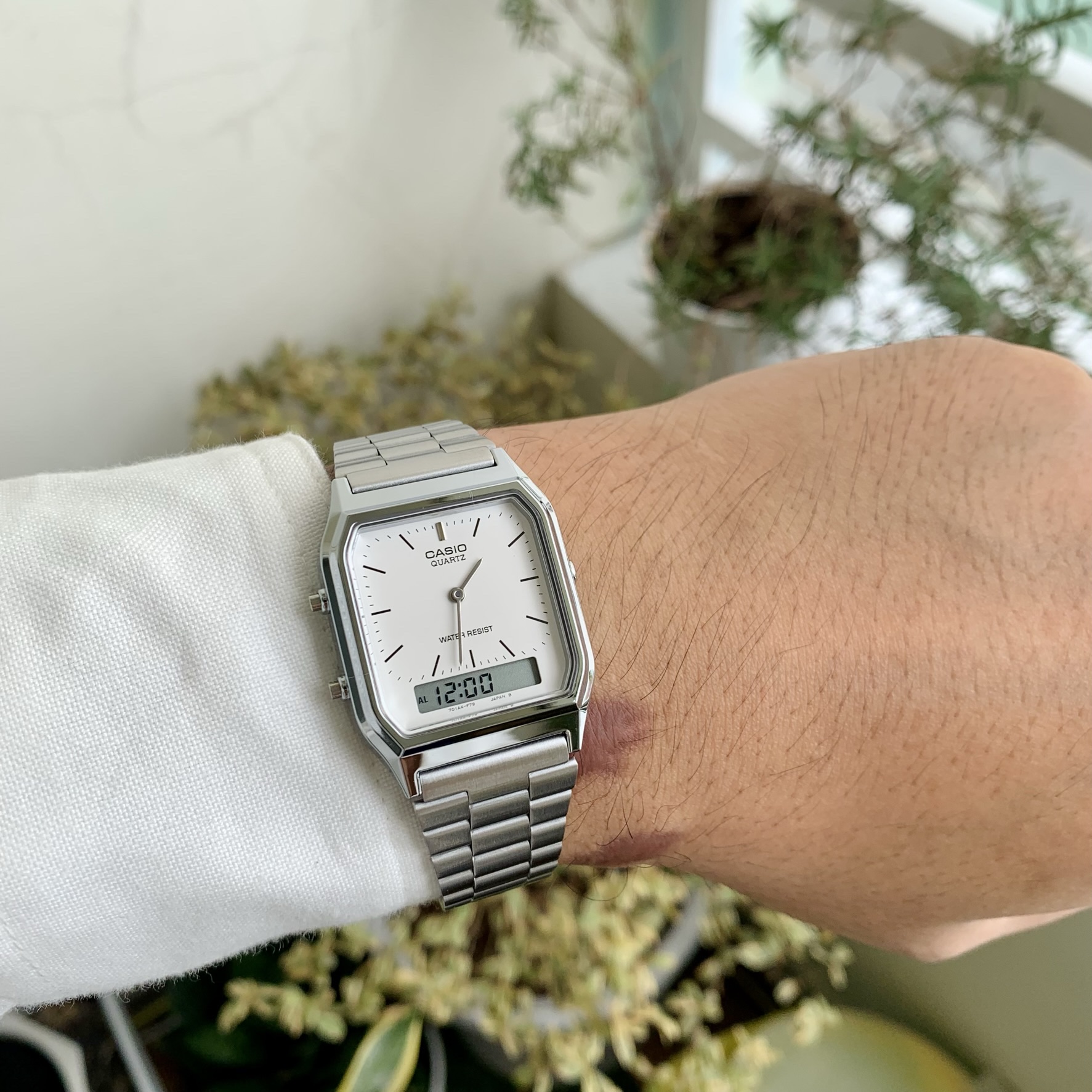 ĐỒNG HỒ CASIO AQ 230A 7A MẶT TRẮNG VINTAGE