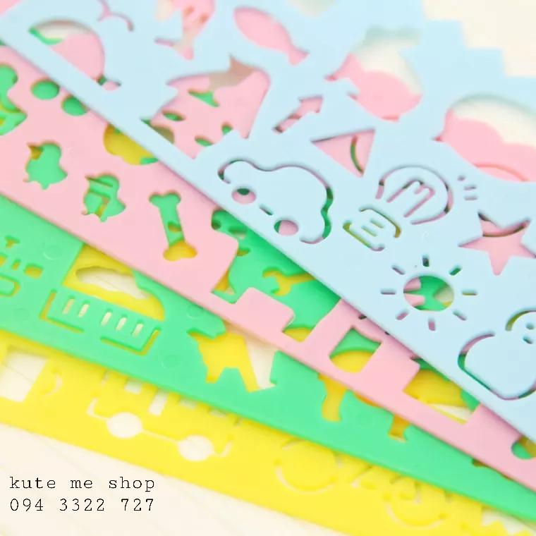 Bộ thước cho bé tập vẽ hình (1 bộ 4 cây)