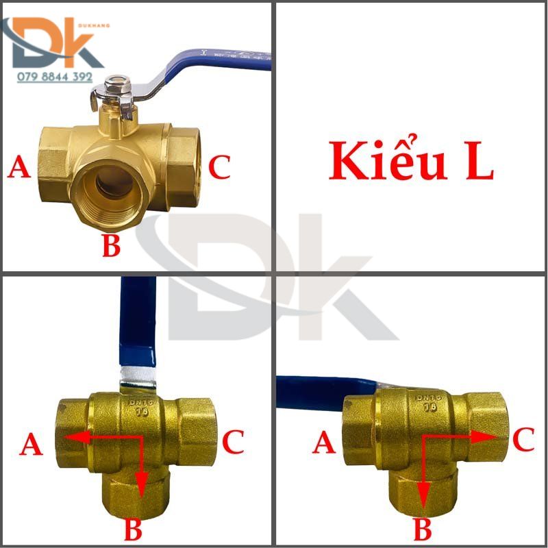 Van bi ba ngã đồng kiểu T và L
