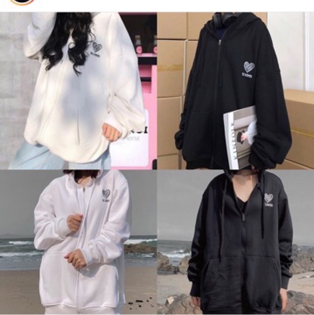 ❤️ÁO KHOÁC HODDIE DA CÁ THÊU HEART👻