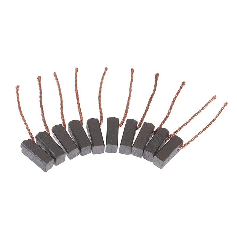 Yup suhuo chổi than 10psc chổi than động cơ dc 5x6x14mm chổi than chì