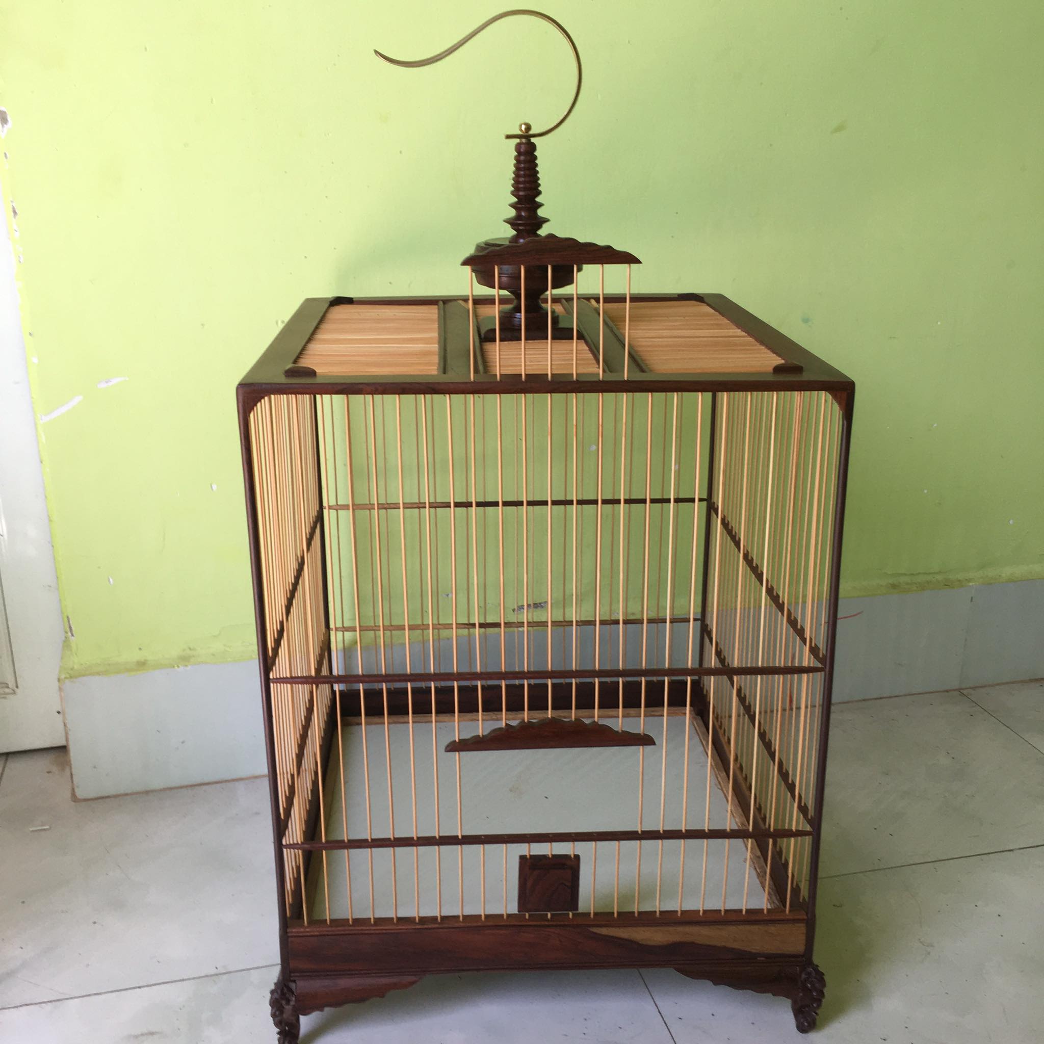 Lồng chim gỗ cẩm 23 nan