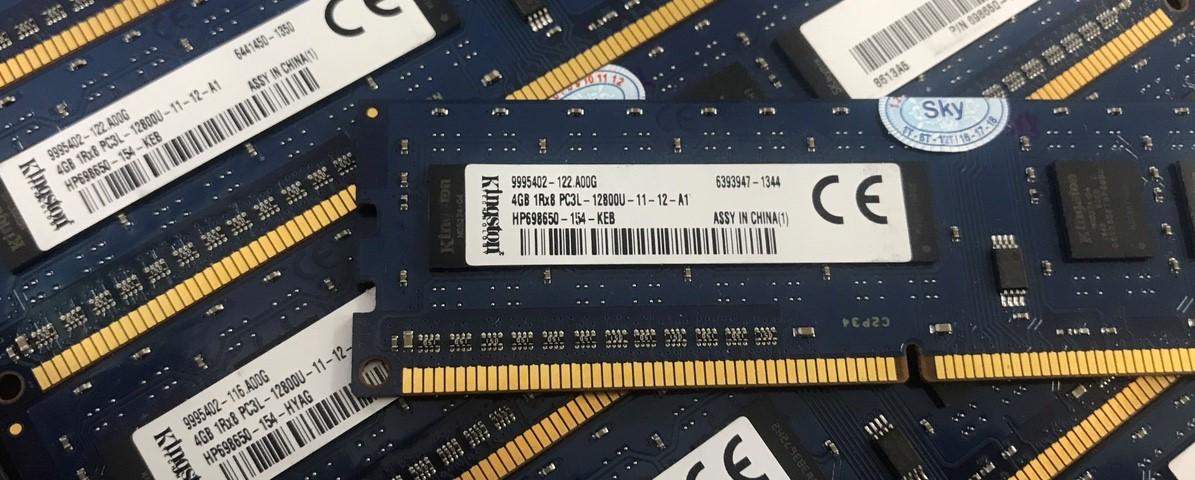 Ram PC Kingston 4GB PC3L DDR3 1600MHz