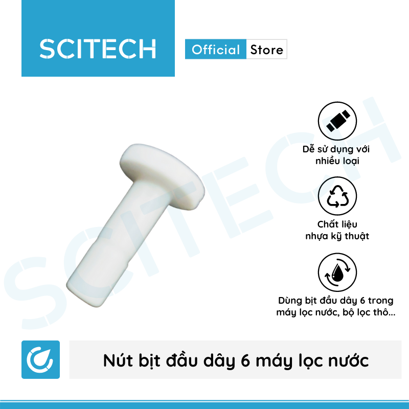 [HCM]Nút bịt đầu dây 6 máy lọc nước (Combo 5 cái hoặc 10 cái) - Scitech Water